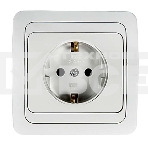 Розетка 1-м CLASSICO с заземл. 2028 бел. ASD / IN HOME 4680005959907, фото4