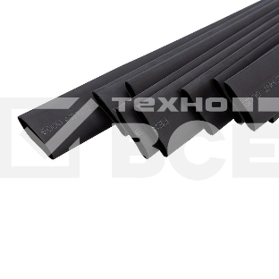 Трубка термоусадочная двустенная клеевая 19.1/9.55 (2:1) (уп.10шт) по 1м черный Rexant 26-2107