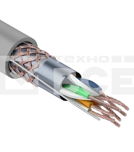 Кабель витая пара Rexant SFTP 4PR 24AWG, CAT5e, STRANDED, бухта 305 м