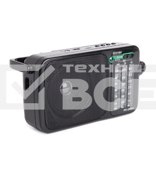 Радиоприемник портативный Сигнал РП-233BT черный USB microSD