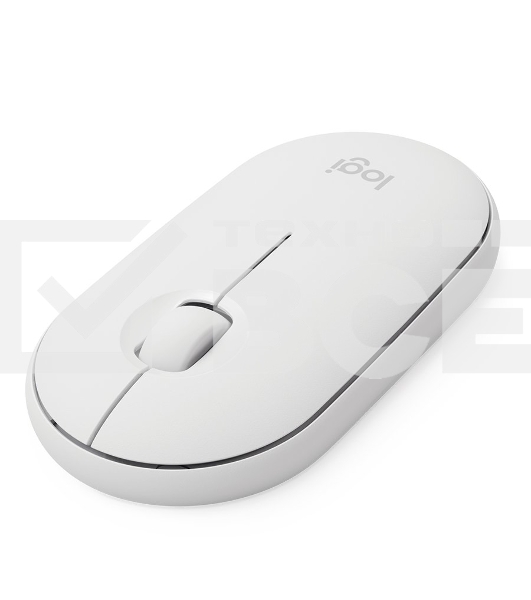 Мышь беспроводная Logitech Pebble M350 белый, 1000 dpi, радиоканал, Bluetooth, USB, кнопки - 3