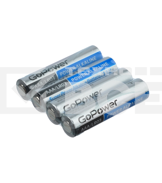 Батарейка GoPower LR03 AAA BOX20 Shrink 4 Alkaline 1.5V ( цена  за 1 упаковку 20шт )