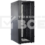 Шкаф серверный ПРОФ напольный 42U (800x1000) дверь перфор. 2 шт., черный, в сборе (ШТК-СП-42.8.10-44АА-9005), фото2