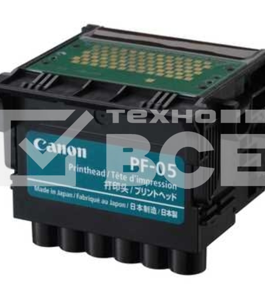 Печатающая головка Canon PF-05 многоцветный для Canon iPF6300, iPF6300S, iPF6350, iPF6400, iPF6400S, iPF6400SE, iPF6450, iPF8300, iPF8300S, iPF8400, iPF8400S, iPF8400SE, iPF9400, iPF9400S
