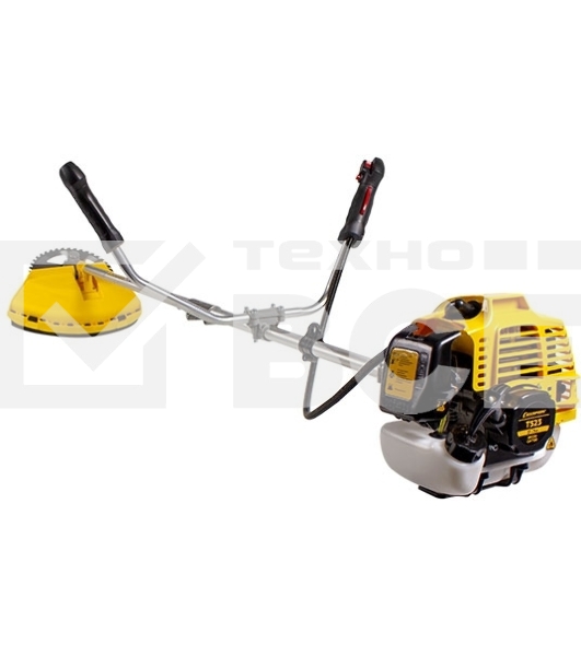 газонокосилка CHAMPION T523 Мощность двигателя 1.4/1.9 кВт/л.с, Вес без режущей насадки 8,3 кг, Объем двигателя 51,7 см3, Объем топливного бака 950 мл, Максимальный расход топлива 610 г/кВт•ч/мл/ч, Тип рукоятки U-образная, штанга прямая Разъемная, Длина ш