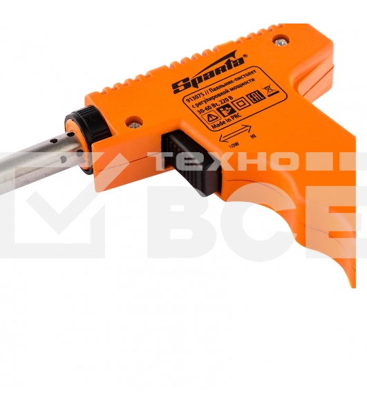 Паяльник-пистолет с регулировкой мощности Sparta 30-60 Вт,220 В