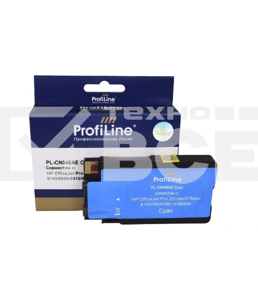Картридж струйный PL-CN046AE №951XL для принтеров HP OfficeJet Pro 251dw/276dw/8100/8600/8610/8620e Cyan ProfiLine