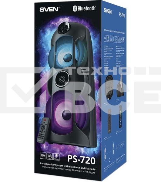 Мобильные колонки Sven PS-720 2.0 черные