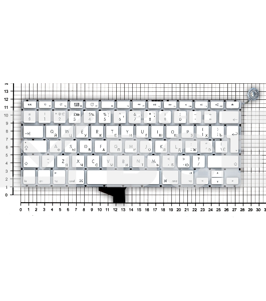 Клавиатура для ноутбука MacBook A1342 белый 13,3