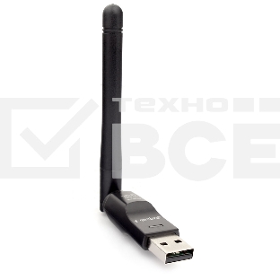 Сетевой адаптер WiFi Gembird WNP-UA-011, 150 Мбит, с антенной, USB, 802.11b/g/n, MT7601