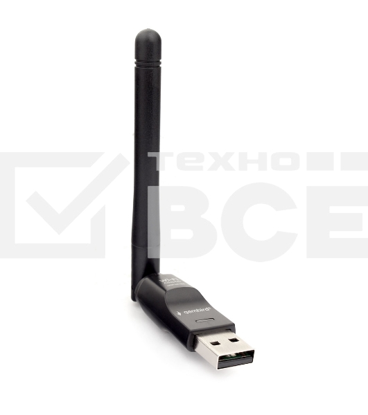 Сетевой адаптер WiFi Gembird WNP-UA-011, 150 Мбит, с антенной, USB, 802.11b/g/n, MT7601