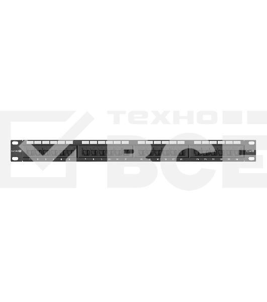 Патч-панель ExeGate EPP3-19-24-8P8C-C6-110D-C (19
