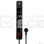 Сетевой фильтр Гарнизон 5р, 10А, 2xUSB, 1.8м, ур.защиты 4, черный, пакет, фото3