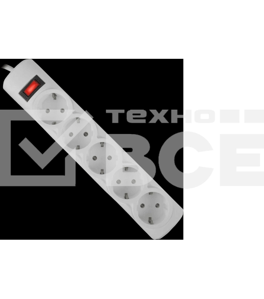 Сетевой фильтр Defender Фильтр ES, 5.0м, 5 розеток белый