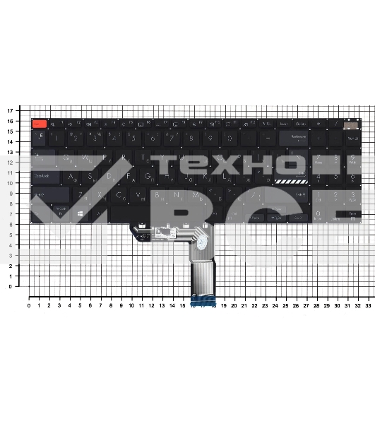 Клавиатура для ноутбука Asus VivoBook PRO 16 M7600QA черная