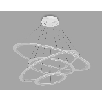 Светильник Ambrella light FA4363/4 WH белый 235W 3000K/4200K/6400K D1000*870 (ПДУ РАДИО 2.4G), фото 1