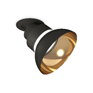 Светильник Ambrella Light XM8102601 SBK/PYG/CL черный песок/золото желтое полированное/прозрачный GX53
