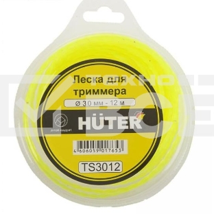 Леска для садовых триммеров Huter TS3012 d=3мм L=12м для Huter GGT-1900S(T) (71/2/3)