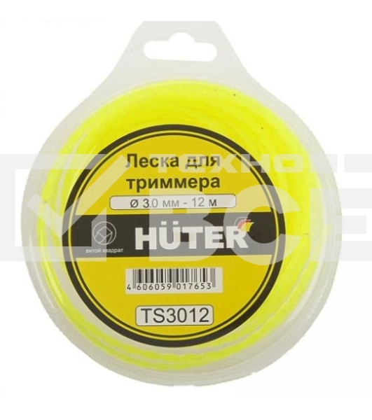 Леска для садовых триммеров Huter TS3012 d=3мм L=12м для Huter GGT-1900S(T) (71/2/3)