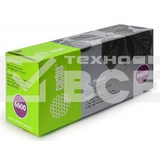Картридж лазерный Cactus CS-TN6600 черный (6000 стр.) для Brother HL-1030/1230/1240/1250/1270N/1440/1450/1470N