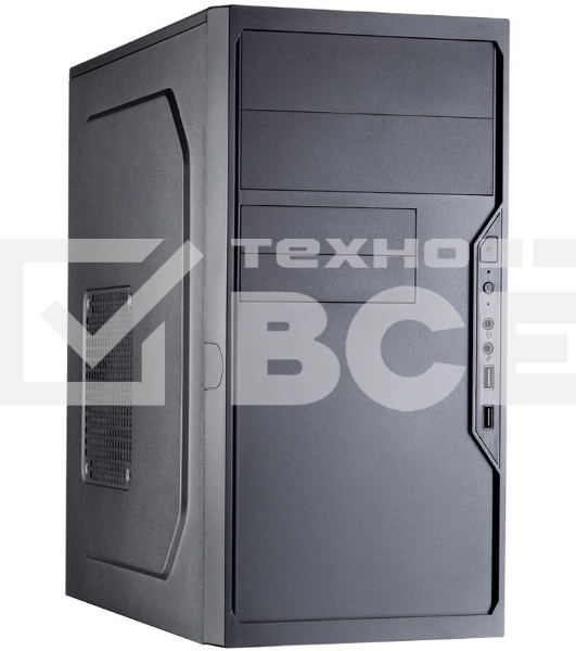 Компьютерный корпус с блоком питания 450Вт. Case Foxline FL-733, mATX, 2x5.25EXT, 2x3.5EXT, 5x3.5INT, 2xUSB2.0, HDA, w/o FAN, w/450W ATX PSU, w/1.2m EU pwr cord