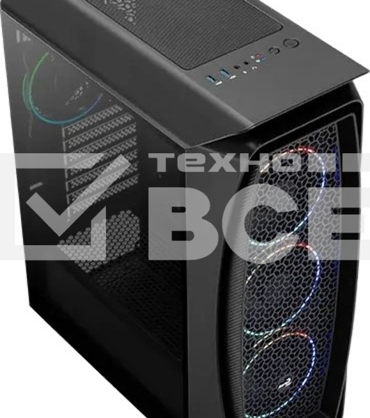 Компьютерный корпус Aerocool / Formula Aero One Eclipse-G-BK-v1 черный без БП ATX 4x120mm 2xUSB3.0 audio