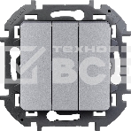 Выключатель 3-клавишный 10AX 250В алюминий, фото3