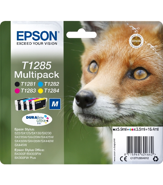 Картридж струйный Epson T1285 C13T12854012 4цв. набор карт. для Epson S22/SX125