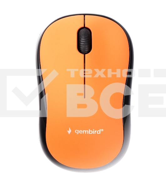 Мышь беспроводная Gembird MUSW-275 оранжевый, 1000 dpi, радиоканал, USB, кнопки - 3