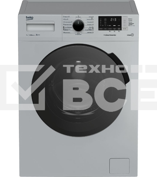 Стиральная машина Beko RSPE78612S серебристый, загрузка фронтальная 7 кг, 1200 об/мин., класс: А