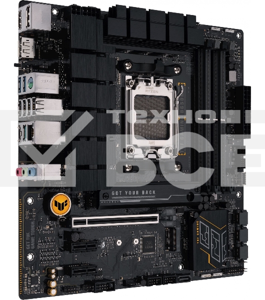 Материнская плата ASUS TUF GAMING B650M-E, AM5, AMD B650, 4xDDR5, 4xSATA, 2xM.2, 1xPCIe 4.0 x16, 2xPCIe x1, 2xDP, 1xHDMI, 1x 2.5Gb LAN, 1xUSB-A 3.2 Gen 2, 2xUSB-A 3.2 Gen 1, 4xUSB 2.0, 1xUSB-C 3.2 Gen 2, 3x3.5 мм, 7.1, mATX