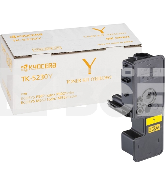 Картридж лазерный Kyocera TK-5230Y (1T02R9ANL0) желтый для P5021cdn/cdw, P5026cdn/cdw, M5521cdn/cdw, M5526cdn/cdw 2200 стр.