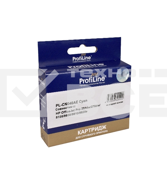 Картридж струйный PL-CN046AE №951XL для принтеров HP OfficeJet Pro 251dw/276dw/8100/8600/8610/8620e Cyan ProfiLine