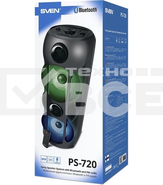 Мобильные колонки Sven PS-720 2.0 черные