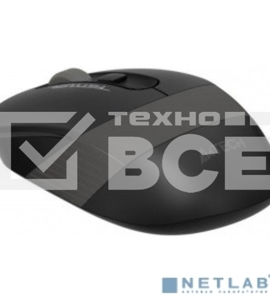 Мышь беспроводная A4Tech Fstyler FG10 черный/серый, 2000 dpi, радиоканал, USB, кнопки - 4