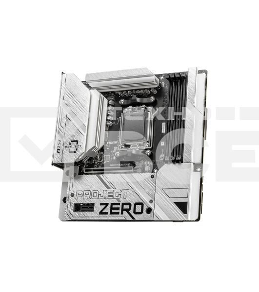 Материнская плата MSI B650M PROJECT ZERO, AM5, AMD B650, 4xDDR5, 4xSATA, 2xM.2, 1xPCIe 4.0 x16, 1xPCIe x1, 1xDP, 1xHDMI, 1x 2.5Gb LAN, 2xUSB-A 2.0, 2xUSB 3.2 Gen 1, 3xUSB 3.2 Gen 2, 3x3.5 мм, 7.1, mATX