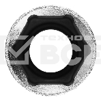 Головка торцевая удлиненная, 16 мм, 6-гранная, CrV, под квадрат 1/2