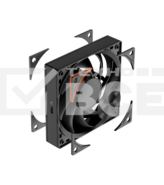 Кулер для ПК PCCooler F5R120 BK 3IN1 черный (120x120x25mm, 4-pin PWM, 46CFM, 26.88dBA, 1800RPM, 3pcs)