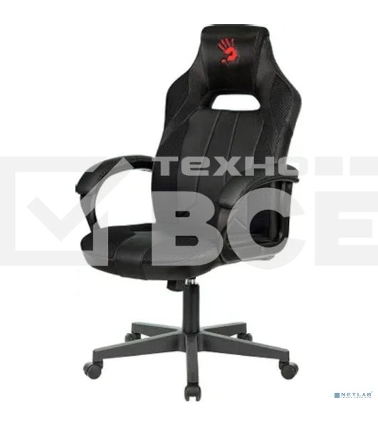 Кресло игровое A4Tech Bloody GC-200, черный, эко.кожа, крестовина пластик