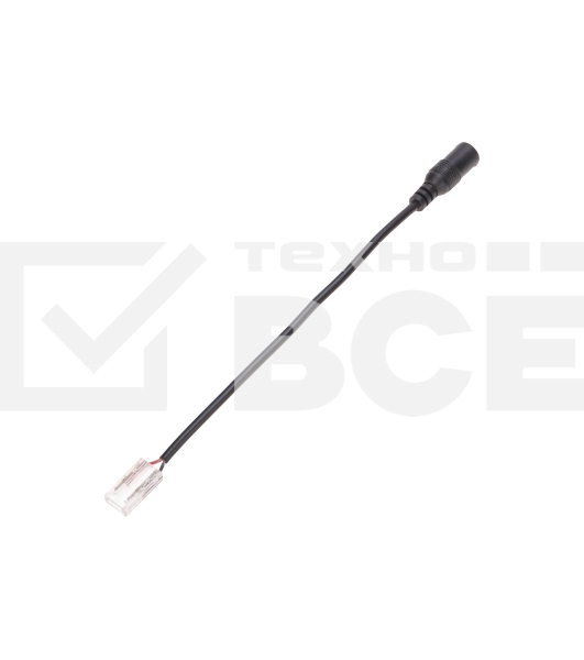 Коннектор питания Rexant с джеком 5,5x2,1 мм для одноцветной светодиодной ленты COB 8 мм