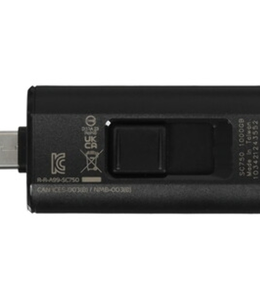 Внешний SSD ADATA SC750, 1TB, USB 3.2 Gen 2 Type-C, R/W 1050/1000, черный