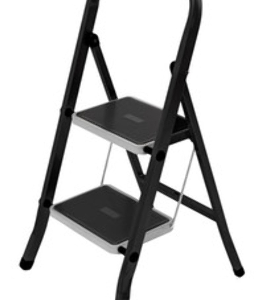 Стремянка ZALGER 9910-2 Jet черный 2 cт с ковриком сталь