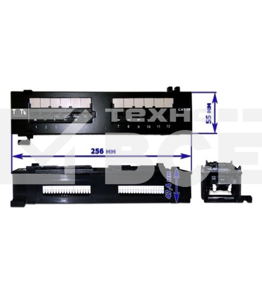 Патч-панель Lanmaster TWT-PP12UTP-H 19