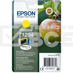 Картридж струйный Epson T1294 (C13T12944012/C13T12944011/C13T12944010) желтый, 7 мл., для SX420/425/525WD/B42WD/BX320FW