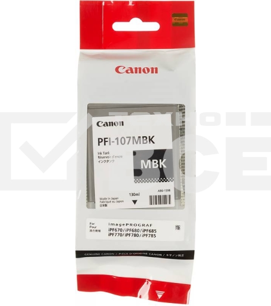 Картридж струйный Canon PFI-107MBK (6704B001) черный матовый (130 мл) для Canon iP F680/685/780/785