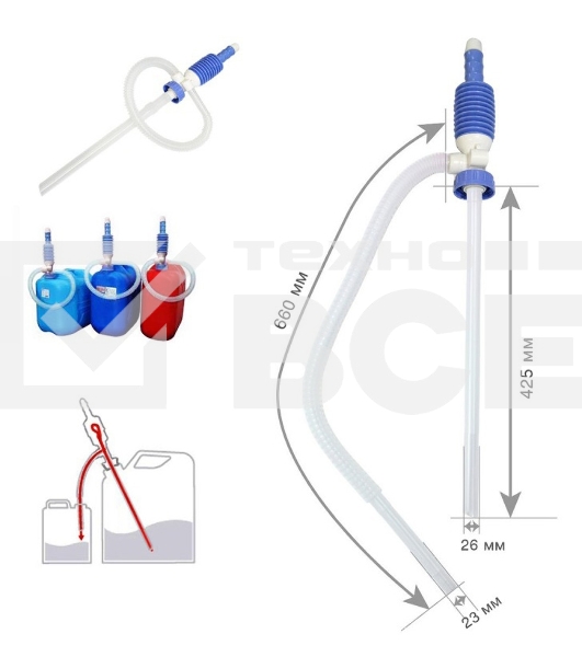 Насос ручной Berkut для перекачки жидкостей и ГСМ (SP100MP)