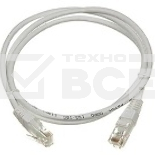 Патч-корд TWT UTP кат.5e, с заливными колпачками, 5.0 м, белый