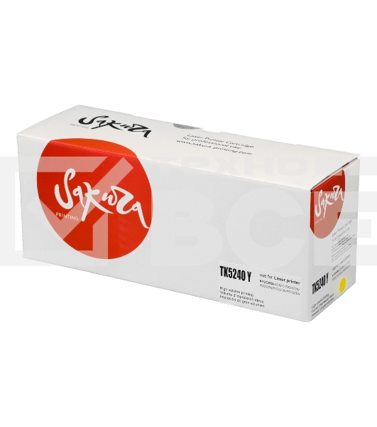 Картридж Sakura TK5240Y для Kyocera Mita ECOSYS p5026cdn/ p5026cdw/ m5526cdn/ m5526cdw, желтый, 3 000к.