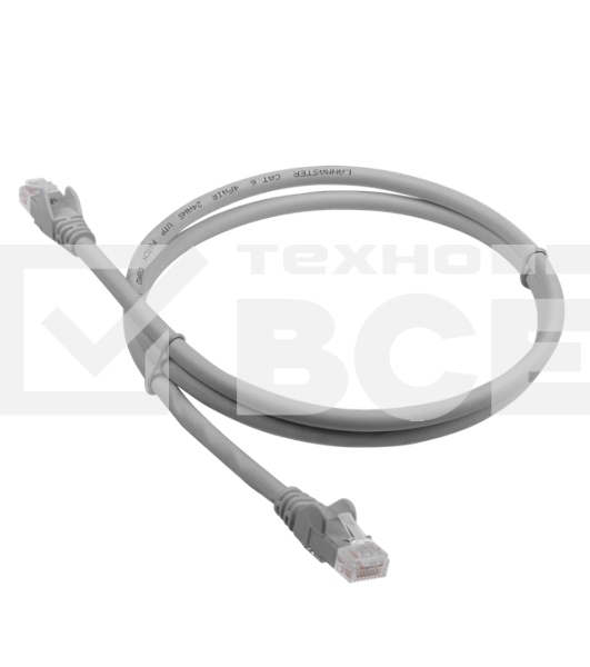 Патч-корд LANMASTER LSZH UTP кат.6, 1.5 м, серый