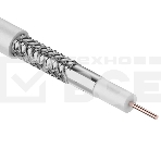 Кабель коаксиальный CAVEL SAT 50 M, Cu/Al/CuSn, 64%, 75 Ом, бухта 100 м, белый, фото 1